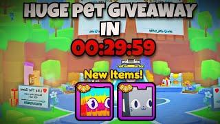 IM BACK! Giving Away Huge Pets every 30 MINUTES?!  (Pet Simulator 99) #ps99