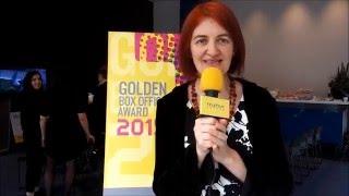 Emma Donoghue, recipient of the 2015 Golden Box Office Award