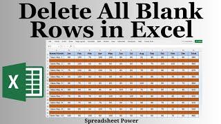 Delete All Blank Rows in Microsoft Excel