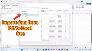 How to import data from pdf to excel