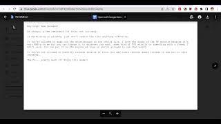 Video showing a readme txt message