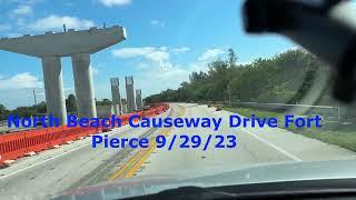 North Beach Causeway Drive Bridge Construction Fort Pierce FL 9 29 23 Ron Crider