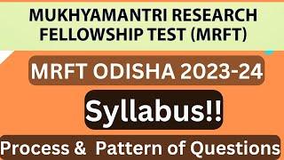 Mukhyamantri Research Fellowship Test 2023 -24 Syllabus & Exam Pattern II MRFT PhD Fellowship Test