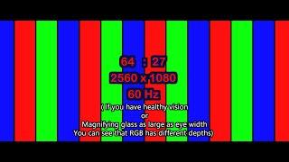 15 min【2560x1080＿60Hz】Stuck pixel dead pixel FIX by Wong's discrimination RGB filter distance image