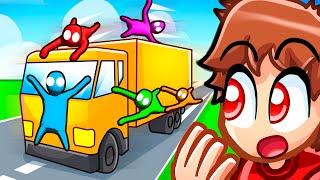 5 CRAZY FAN GIRLS on 1 Truck (Gang Beasts)