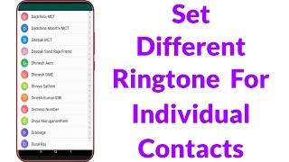 How to Set individual/separate Ringtone in Redmi Mobile||Different Ringtones for Different Contacts