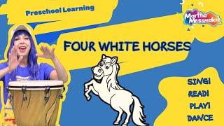 Simple Kids Song | English Kid Song | Four White Horses | Preschool Learning