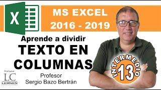 Curso GRATUITO de EXCEL INTERMEDIO | Parte 13 | Aprende a dividir un TEXTO EN COLUMNAS