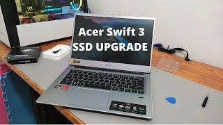 Acer Swift 3 disassembly and SSD upgrade