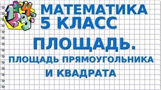 ПЛОЩАДЬ. ПЛОЩАДЬ ПРЯМОУГОЛЬНИКА И КВАДРАТА. Видеоурок | МАТЕМАТИКА 5 класс