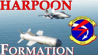 Flying Formation With a Harpoon! DCS: F/A-18C Hornet & AGM-84 Harpoon Testing!