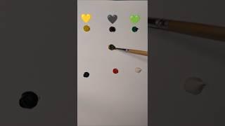 Hearts. Color MIX. Like and subscribe️#art #color #colormixing #heart #shortvideo