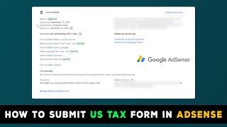 How to submit us tax from in adsense  [ 2024 ] | us tax form kaise bhare