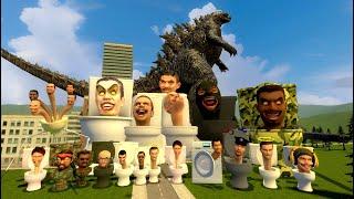 ALL SKIBIDI TOILET BOSSES vs GODZILLA 2021 - Garry's Mod