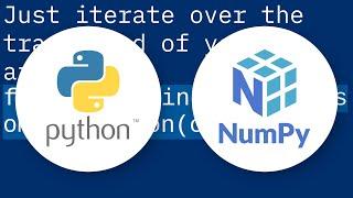 Numpy how to iterate over columns of array?