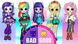 GOOD or BAD GIRL? MLP Twilight Sparkle & Friends | DIYs Paper Doll & Craft