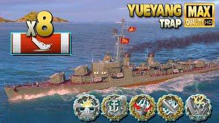 Destroyer Yueyang: 80 knots torpedo and good positioning - World of Warships