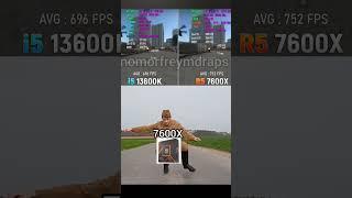 RYZEN 5 7600X VS i5 13600K #1080p #rtx3090ti #ryzen57600x #13600k
