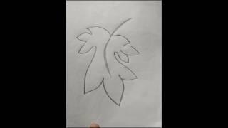 The Art of Nature: Leaf Sketches on Paper #leaf #sketch #drawing