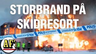 Storbrand på skidresort: "Kommer låta den brinna ned"