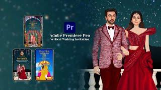 Caricature Wedding invitation || Save The Date || Project Download For Adobe Premiere Pro