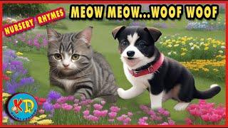 Meow meow woof woof l Short English songs for kids l Nursery Rhymes l Baby songs