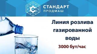 Линия розлива газированной воды производительность 3000 бут/час.