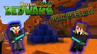 Hypixel RUSH BED WARS With @West107 And @Krisguardian!