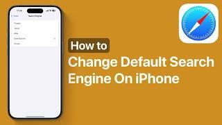 How To Change Search Engine In Safari On iPhone or iPad | iOS 18