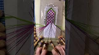 Rose garden  Bobbin lace rose ground stitch. #bobbinlace #asmr #lace #rose
