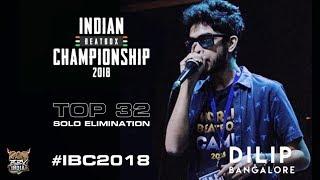 INDIAN BEATBOX CHAMPIONSHIP™ 2018 | Solo Eliminations | DILIP | BEATBOX INDIA