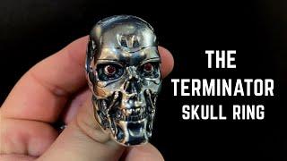 Terminator T800 Silver Skull Ring | One Of Kind | AJT Jewellery