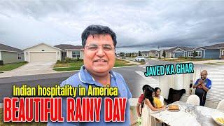 Walking American Neighborhood in Rain | Orlando me Indian दोस्त ka Ghar aur Mezbaani 