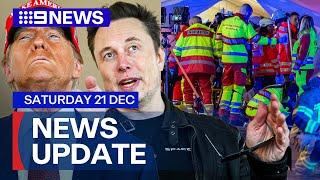 US government narrowly avoids shutdown; German Christmas market attack | 9 News Australia