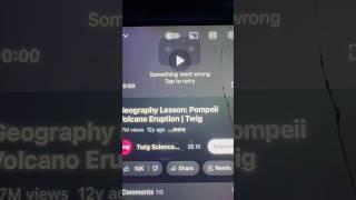 YouTube Something went wrong tap to retry