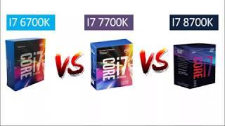 i7 6700k vs i7 7700k vs i7 8700k - Comparison