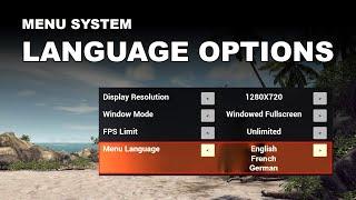 Unreal Engine 5 - Menu Localization - Part 2 - Language Options