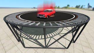 KÆMPE TRAMPOLIN! // BeamNG.drive [Dansk]