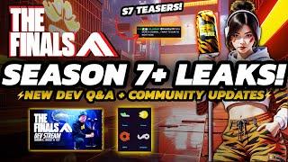 THE FINALS - Official DEV Q&A! | Future SEASON Teasers | Community UPDATES & MORE!