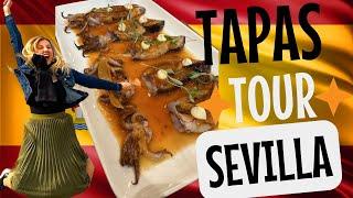 Spanish Food Tour - ULTIMATE TAPAS TOUR in Sevilla Spain! Best Tapas in Sevilla 