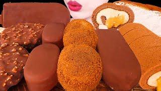 ASMR MUKBANG｜CHOCOLATE PARTY *ICE CREAM, MOCHI, TICO, SKIPPY 초콜릿 파티 *신상 연세우유 스키피 피넛버터, 이웃집통통이 초코바 먹방