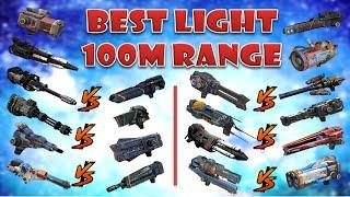 All light weapons tested at 100m range which is the best and worst war robots