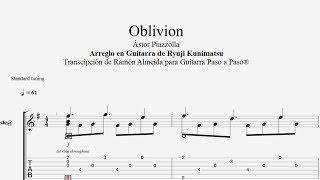 OBLIVION - Astor Piazzolla - Tablatura por Ramón Almeida...