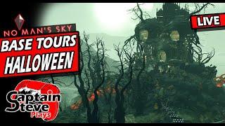 No Man's Sky Halloween Planet Base Tours - Captain Steve Live NMS - LAST Week !!