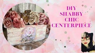 Easy Do It Yourself Wood Box Shabby Chic Center Piece #shabbychic #diy #craft #doityourself