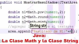 La clase Math y la clase String en Java