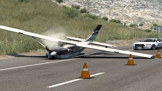 plane crashes on the road ats,american truck simulator