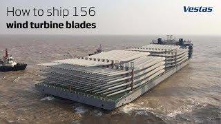 Watch how to ship 156 wind turbine blades in one go!