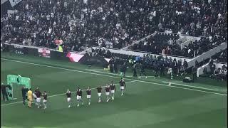 Teams Enter Pitch at Spurs vs Villa