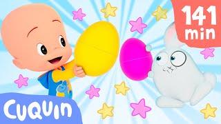 Colorful egg Machine! Learn colors, animals and the alphabet with Cuquin and Ghost